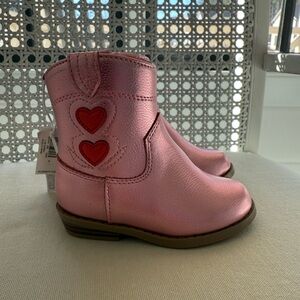 Pink Heart Toddler Boots size 5